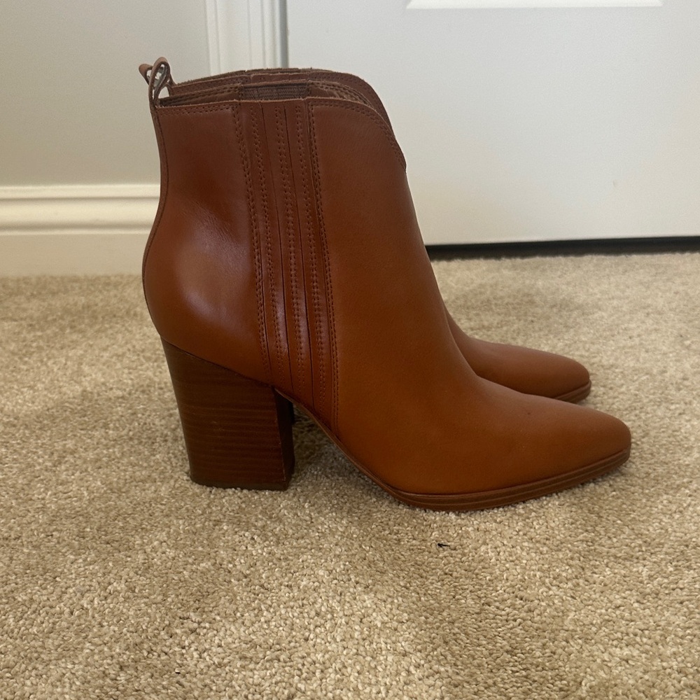 Marc Fisher Tan Heeled Boots